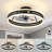 19.7 inch Low Profile Matte Black Dimmable LED Ceiling Fan Light with Remote Control for Dinning Room and Bedroom-1709896933