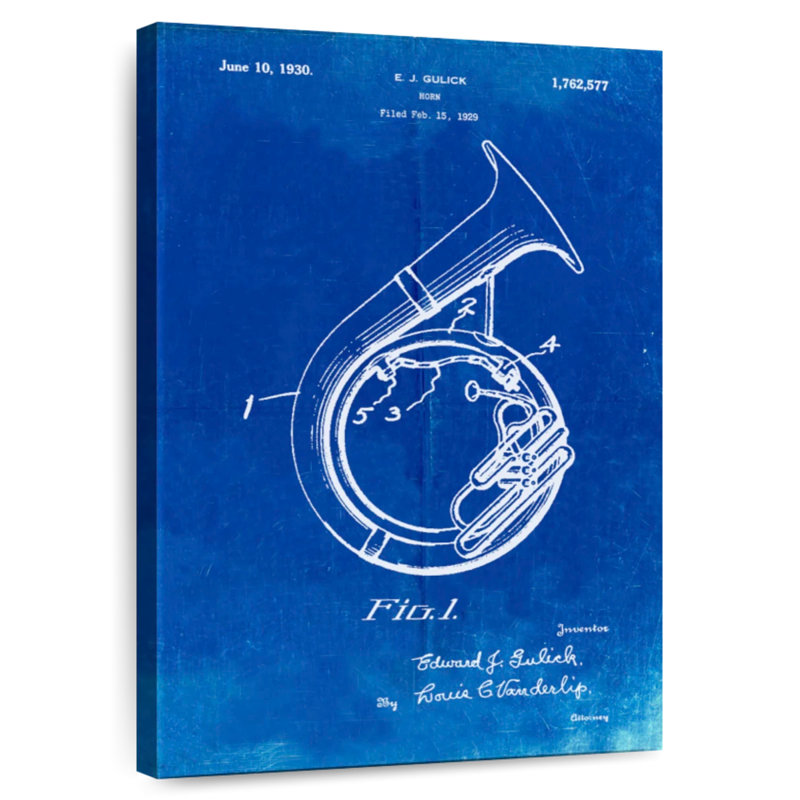 Affiche «Faped Blueprint Sousaphone Laelle», H 24 po x l 16 po