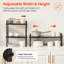 Étagère de rangement noire à double couche extensible, étagère de comptoir empilable, idéale pour les cuisines, les salles de bain, les bureaux et les garde-manger.