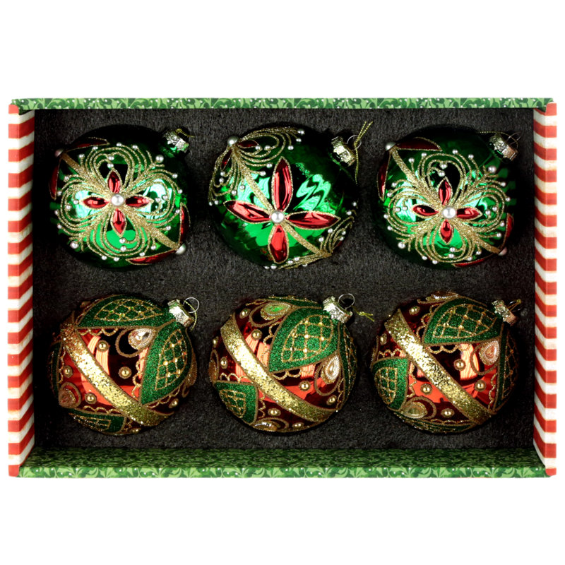 Ornement en forme de volutes de Noël, boîte de 6 à 4 pouces
