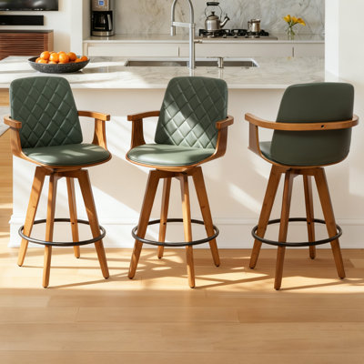 Sitaram Swivel Bar Stools (Set of 3)