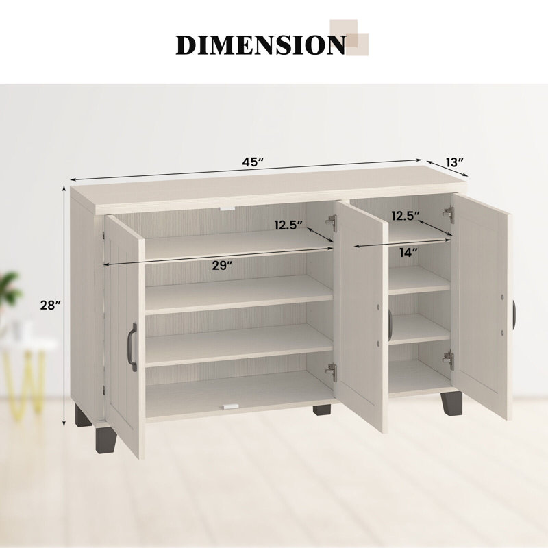 Buffet de 45 po de largeur Amiliyah, Blanc
