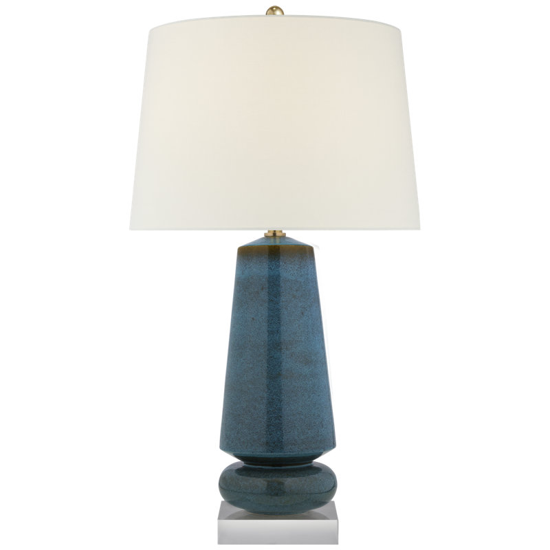 Parisienne Table Lamp, Coconut Porcelain, 35" H x 20" W x 20" D