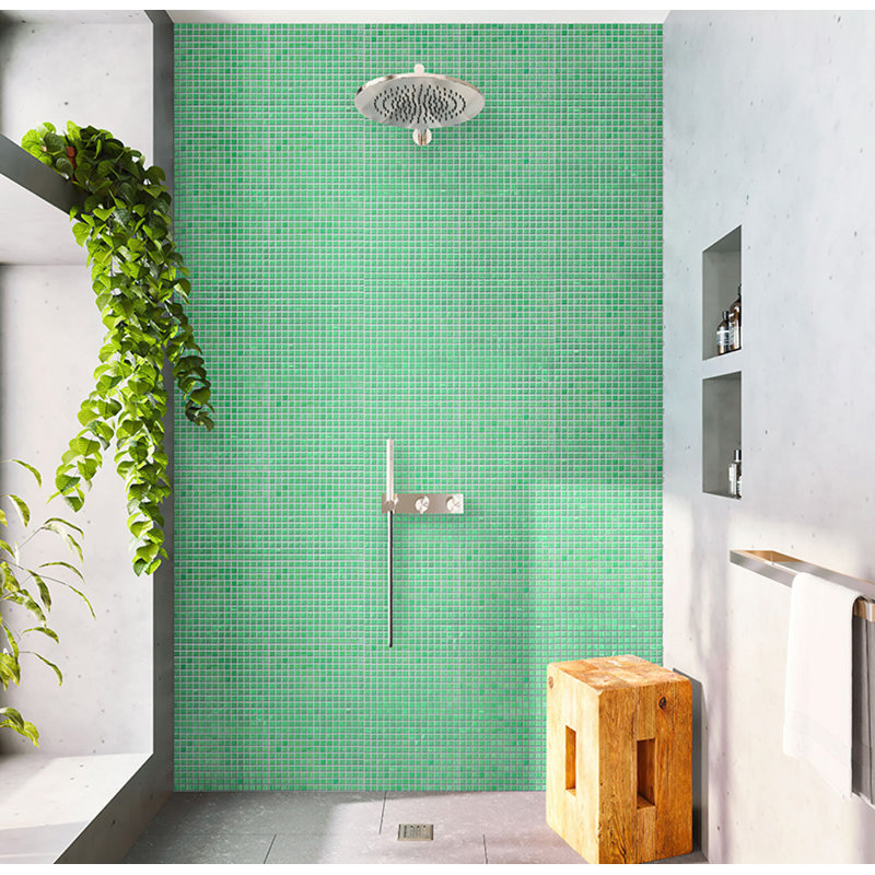 Celestial 0.8" x 0.8" Glass Grid Mosaic Wall & Floor Tile, Canary Yellow