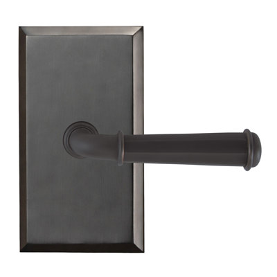 Levier de passage Bravura 840-G1 sur rosace rectangulaire biseautée en bronze huilé St. Charles