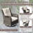 3-Piece Wicker Outdoor Seating Group with Fire Pit-1022730458