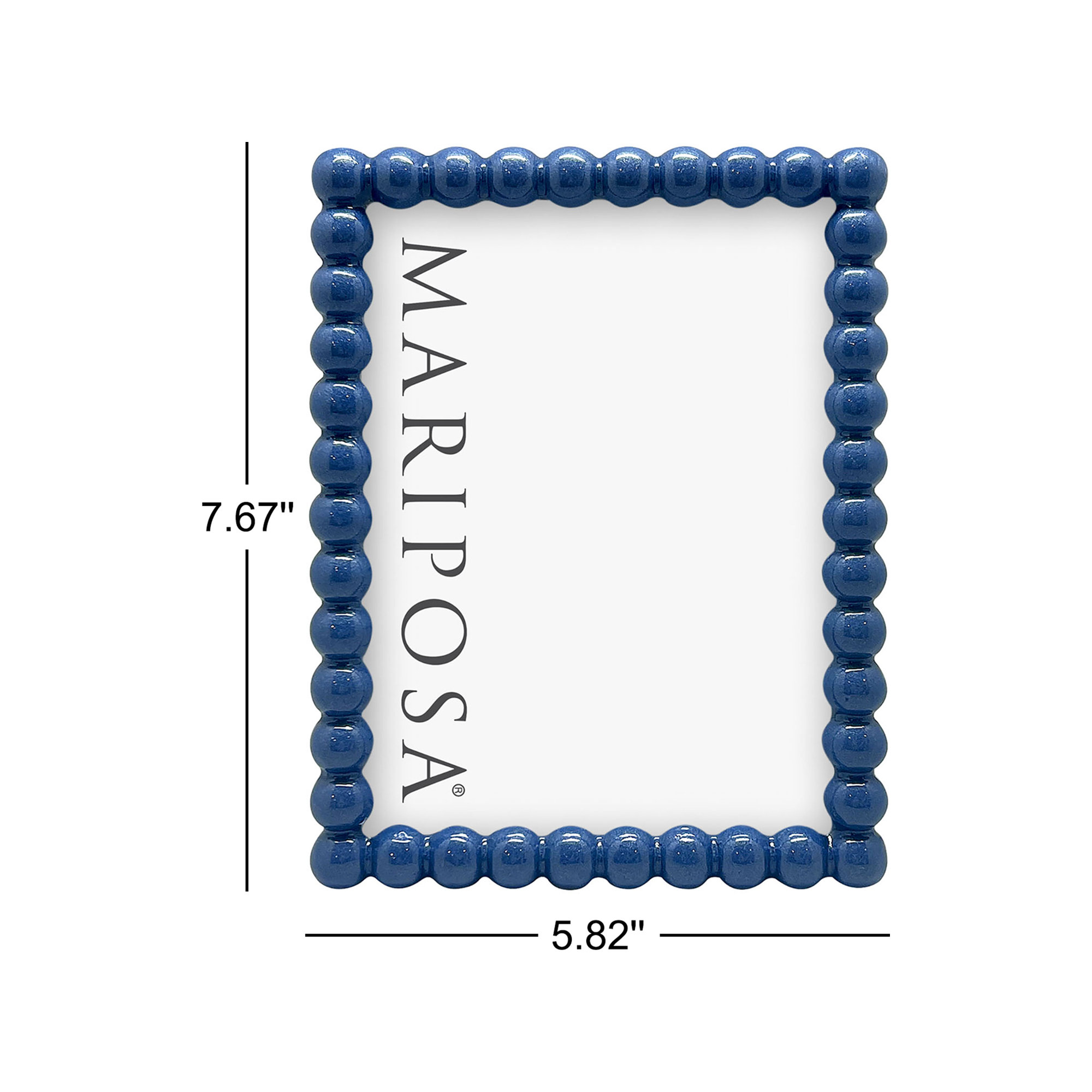 Metal Picture Frame, 5" W x 7" H, Blue