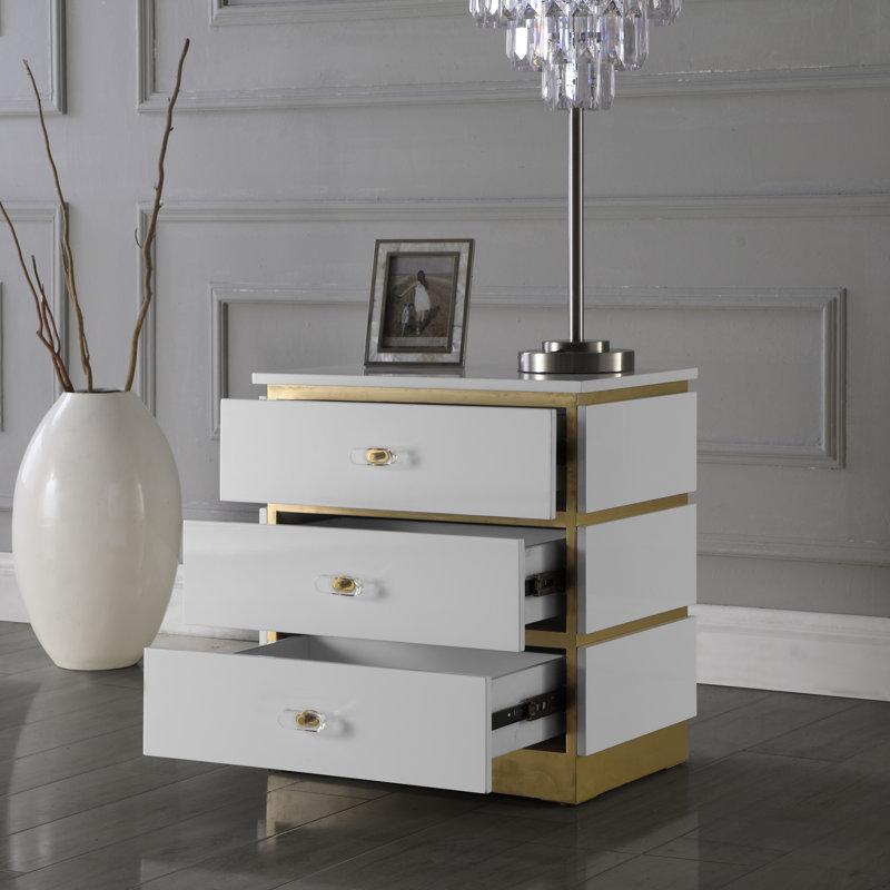 Esme 3 Drawer Nightstand