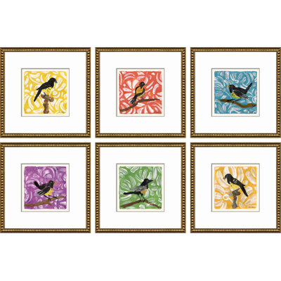 Birdie " Birdie Set " by Dana Gibson 6 - Pieces