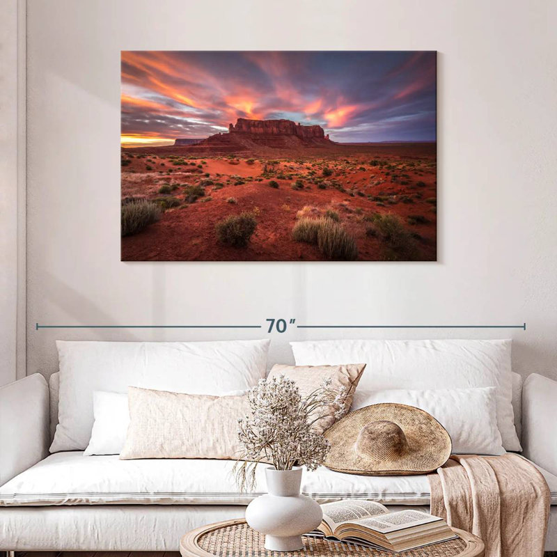 Alvord Sentinel Mesa At Sunset, 30" H x 45" W