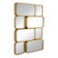 32 "dans le miroir avec le miroir rectangulaire encadré décoratif en métal doré pour la chambre à coucher