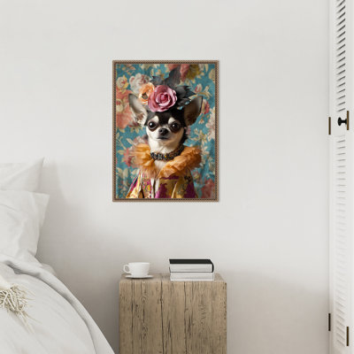«The Duchess Chihuahua» par Keyshanna, reproduction d'art sur toile encadrée