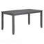 Ensemble de salle à manger moderne 6 pièces: table en bois et 4 chaises + banc, pour 6 personnes, gris