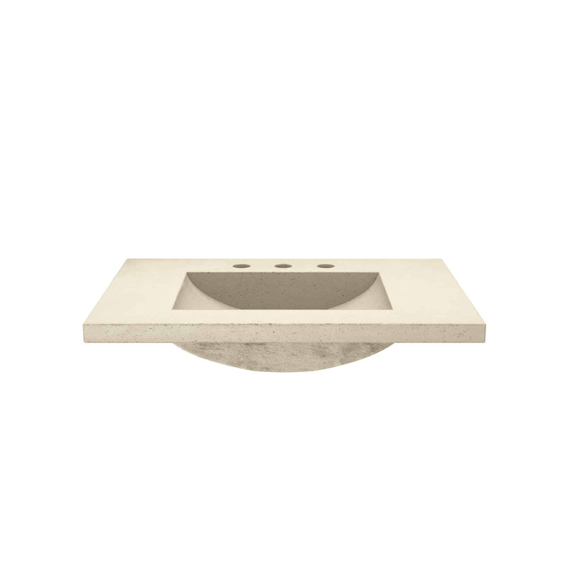 30.5" Single Bathroom Vanity Top with Sink, Pearl, 8" Centers