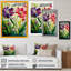 Fleurs sauvages rouges et mauves - reproduction sur toile-87369429-87369430