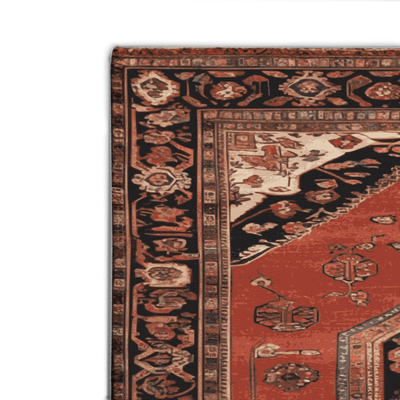 Tapis turc intérieur et extérieur brun, Rectangulaire 2 pi x 3 pi