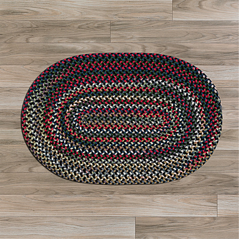 Tapis réversible Roxborough Park - satin noir, Ovale 12 pi x 15 pi