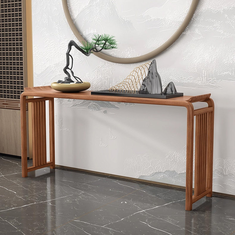 L'élégante nouvelle console de style chinois, H 31,49 po x l 63 po x P 13,78 po, Brun