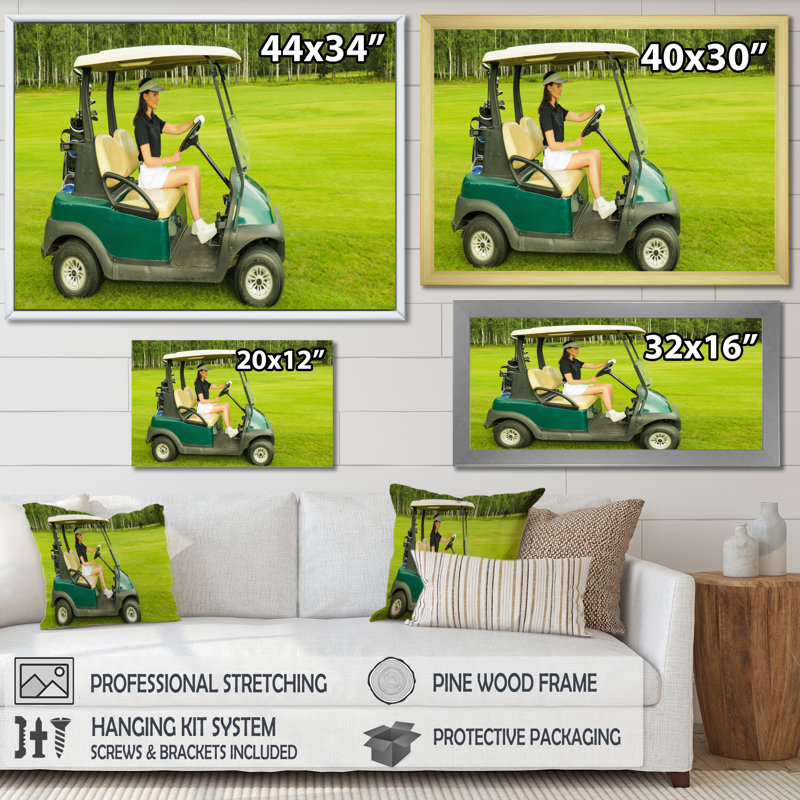 «Golf CSolitude I» sur toile, Cadre flottant noir, H 16 po x l 32 po x P 1 po