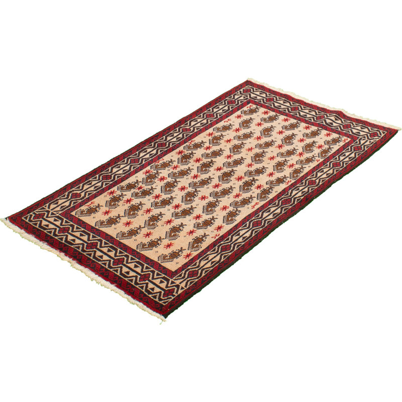 Tapis kaki en laine noué à la main