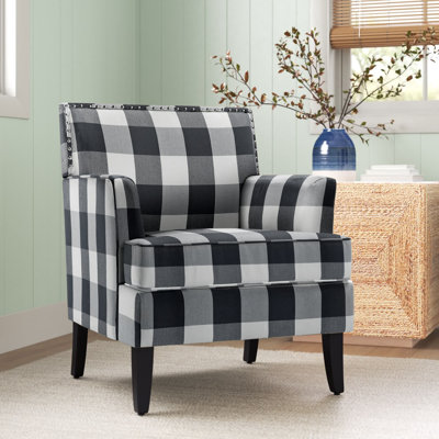 Cosette Transitional Upholstered Armchair with Nail Head Trim
