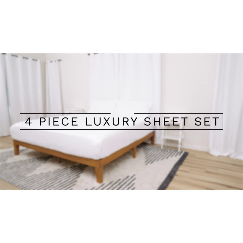 White Split King Microfiber 5-Piece Sheet Set for Kids
