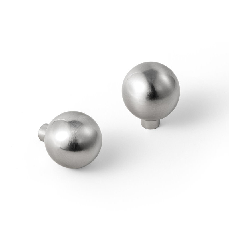 Bouton rond, 0.9", Nickel satiné, 2
