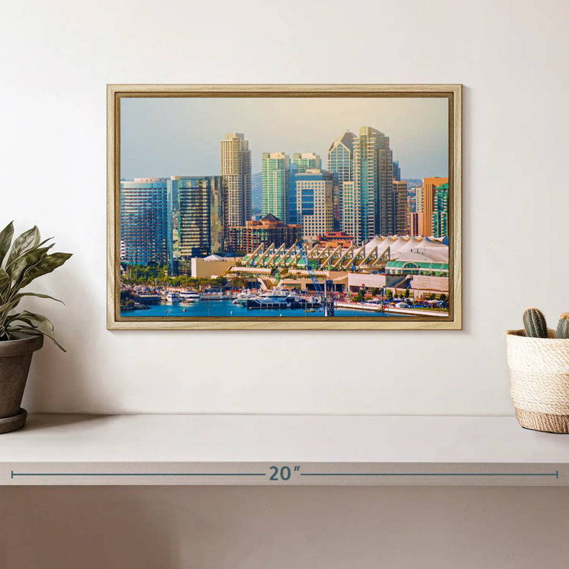 Ville de San Diego, Cadre flottant en bois naturel, 13 po x 9 po