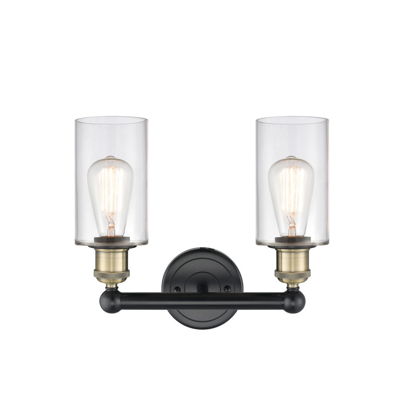 Caldello 2 - Light Dimmable Vanity Light, Matte Black, Clear