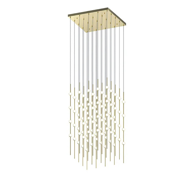 Luminaire suspendu 100 niveaux à DEL Constellation®, Blanc optique, Nickel satiné, 3000 K