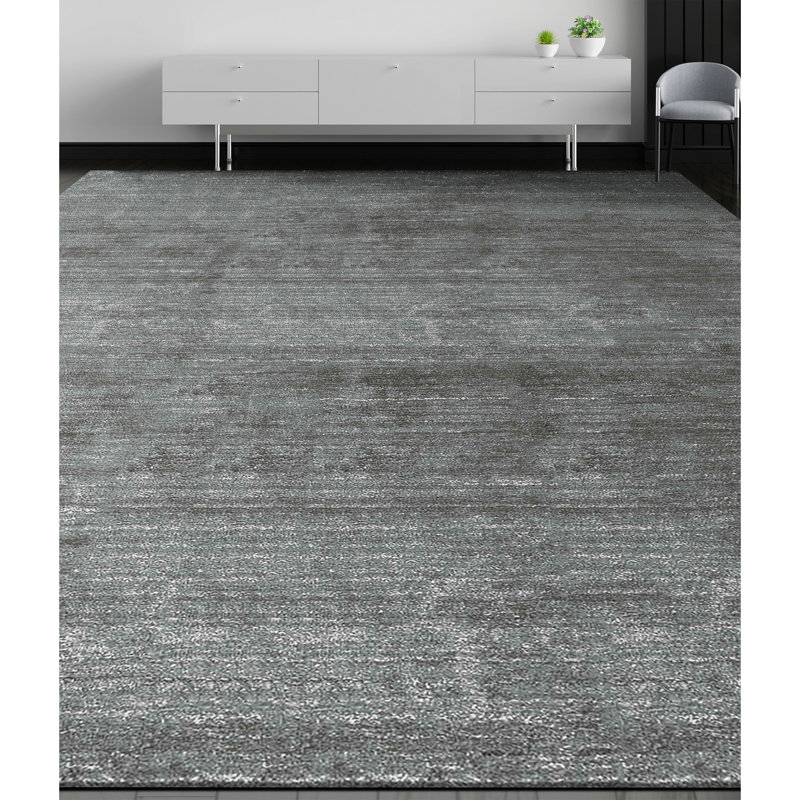 Wool Area Rug in Gray
