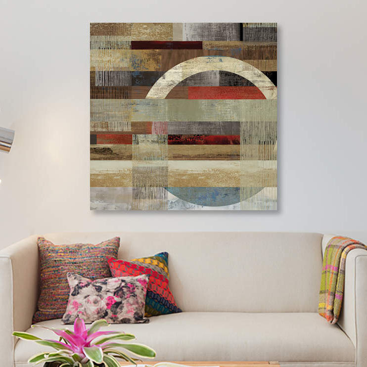 « industrial i », impression sur toile, H 12 po x l 12 po x P 1,5 po, Toile tendue, Pas de tapis