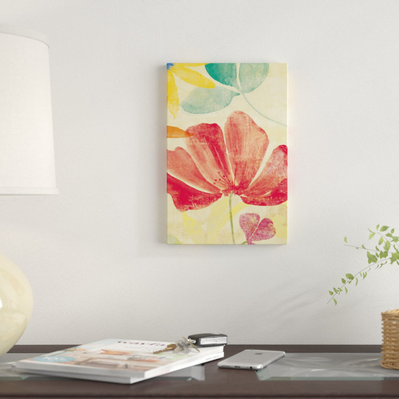 « field floral ii », impression sur toile, H 18 po x l 12 po x P 1,5 po, Toile tendue, Pas de tapis