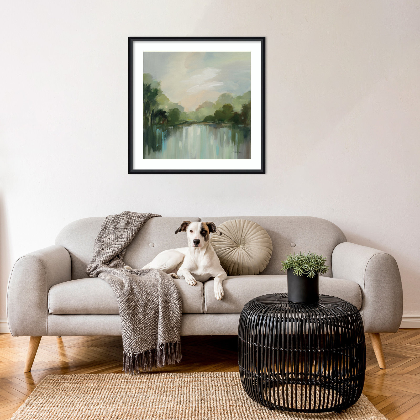 Cool Spring Day Print, 25" H x 25" W, Black
