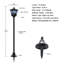 Ensemble de 2 autocollants de 40 po rétro à énergie solaire, lampadaire solaire pour allée de jardin pelouse Halloween
