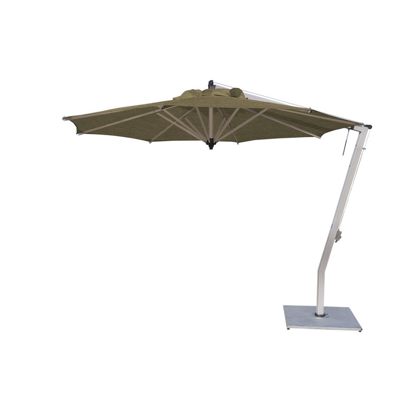 Picollo 10.5' Round Cantilever Umbrella, Double Stack Metal Plate, Lemon