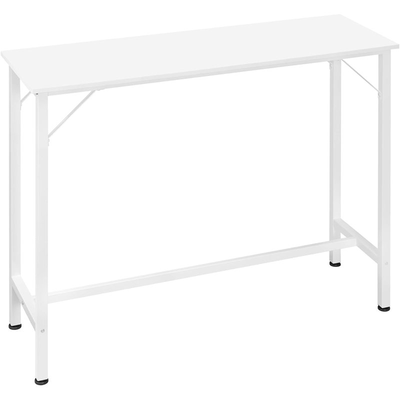 Nettgen Rectangular Dining Table with Steel Base, 100cm H x 100cm L x 40cm W, White