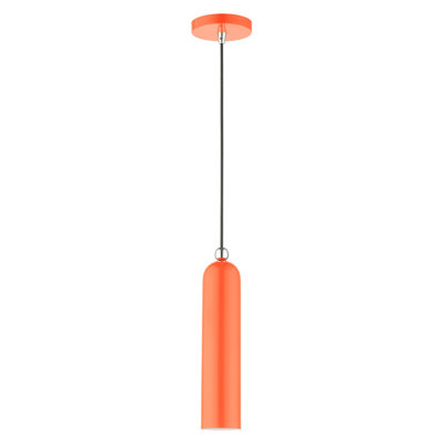 Luminaire suspendu cylindrique en métal 1 lumière à intensité variable Hanne