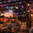 48FT 15-Bulb Outdoor Plug-in Standard String Lights with Shatterproof Color Changing Bulbs & Remote Control, Linkable