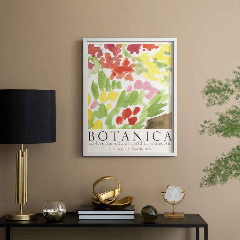 Affiche d'exposition botanique IV - Botanica, H 30 po x l 24 po, Blanc