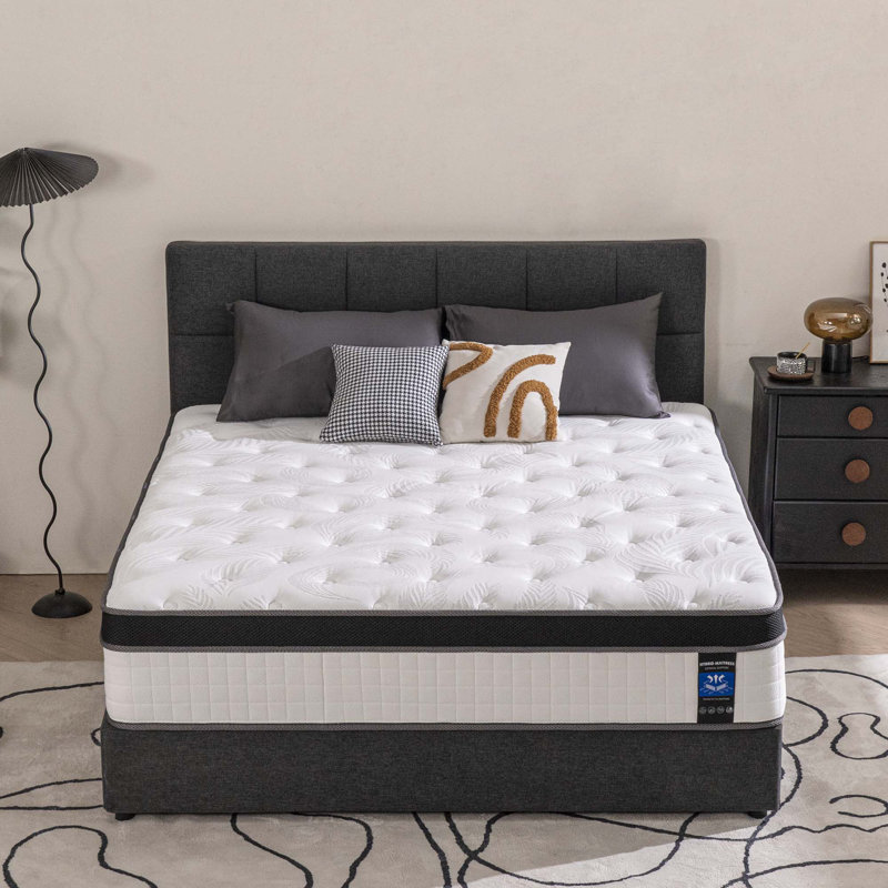 Medium Cooling Gel Memory Foam Hybrid Mattress in a Box, OEKO-TEX® Certified, Queen, 12"