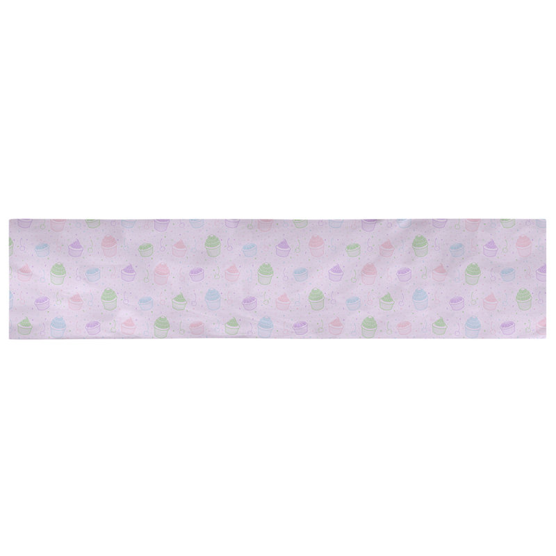 Chemin de table géométrique avicia, 72 po x 16 po, Polyester, Mauve et pastel