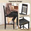Chaise de salle à manger à hauteur de comptoir avec repose-pieds, structure en bois massif moderne-901299341