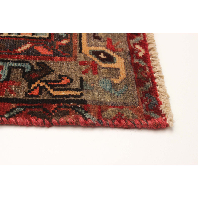 Tapis rouge noué à la main One Of Kind 3 pi 2 po x 10 pi 0 po Andelz