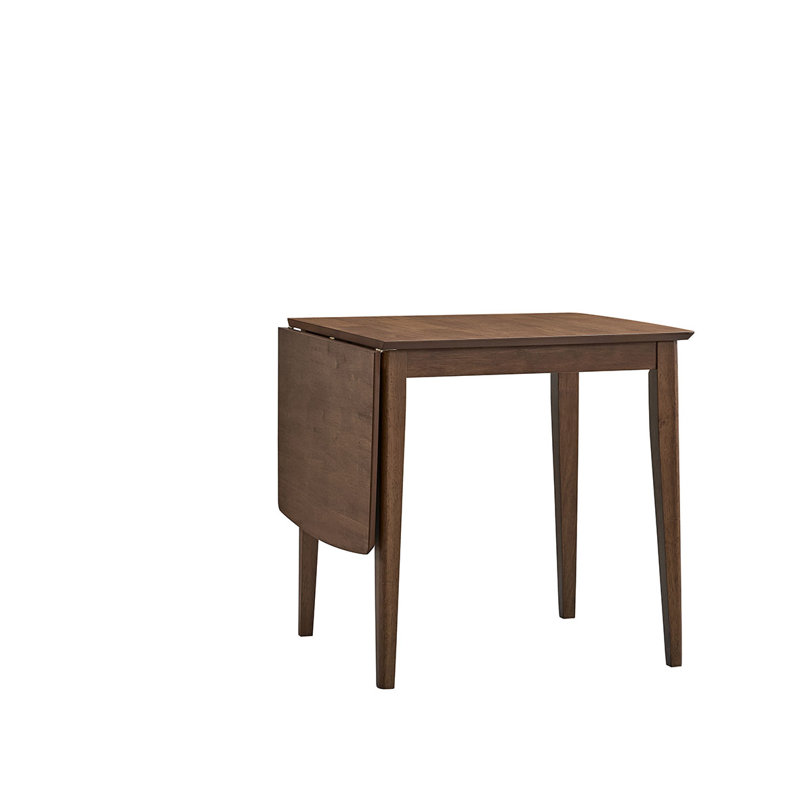  Table de salle à manger pliable à abattants 47 pouces, couleur noyer