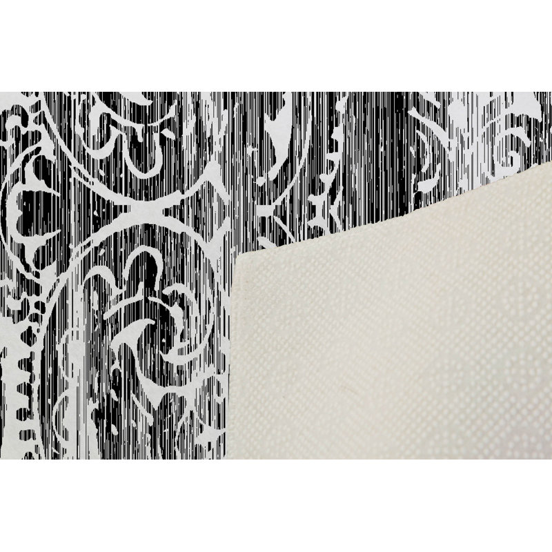 Elegant Hall Carpet, 3D Digital Print Design, 3.9 x 4.9 ft | 100% Polyester, Antibacterial, Non-Slip PVC Dot Underside, Pile Height: 0.04 in, Machine Washable, Perfect for Living Room & Entryway Decor