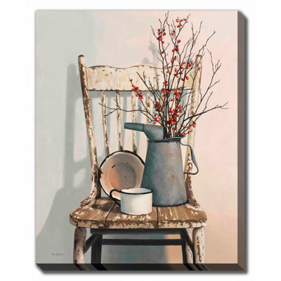 «Watering Can on Chair», art mural sur toile