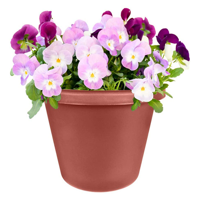 Pot Planter, Clay, 12.75" H x 15.5" W x 15.5" D, 1