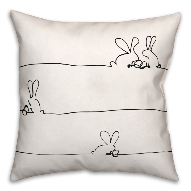  Housse et insert de coussin de Pâques, H 16 po x l 16 po x P 1,5 po