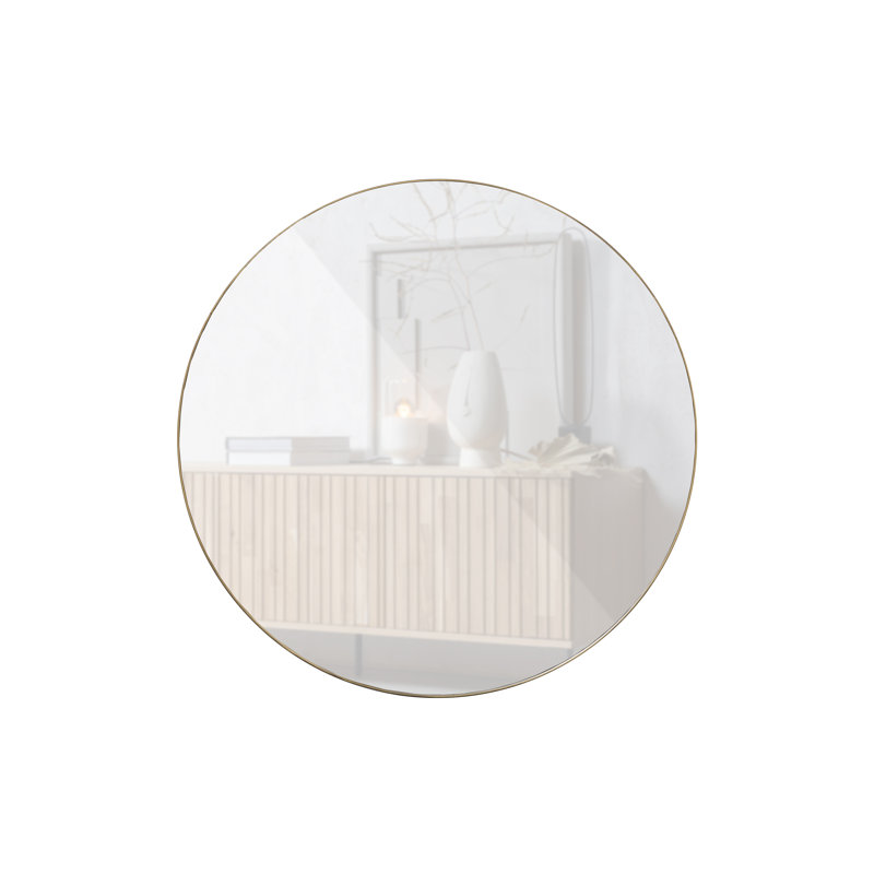 Metal Wall Mirror, 292.1 cm H x 292.1 cm W